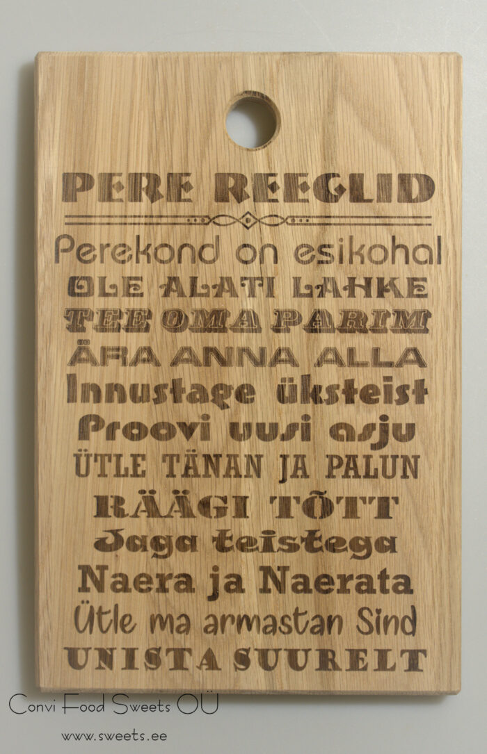 Lõikelaud Pere Reeglid