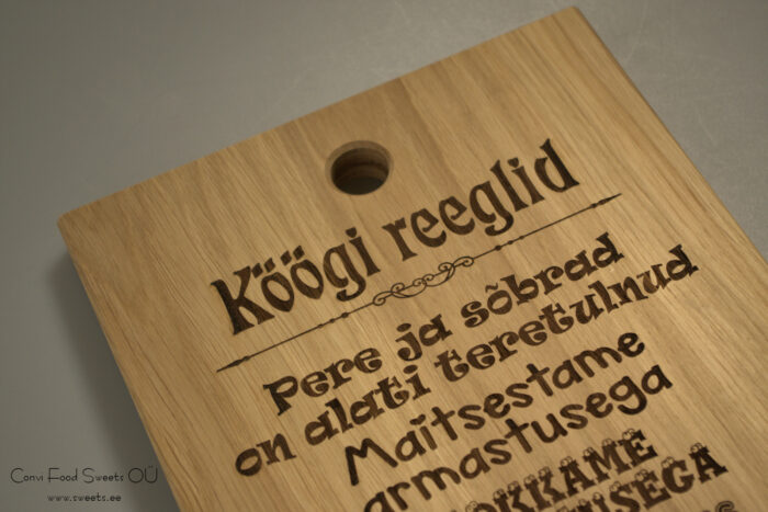 Lõikelaud "Köögi Reeglid" - Image 2
